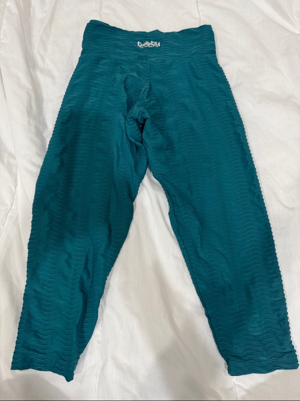 Baby Soy Teal Textured Kids Leggings - Stretchy Active Bottoms